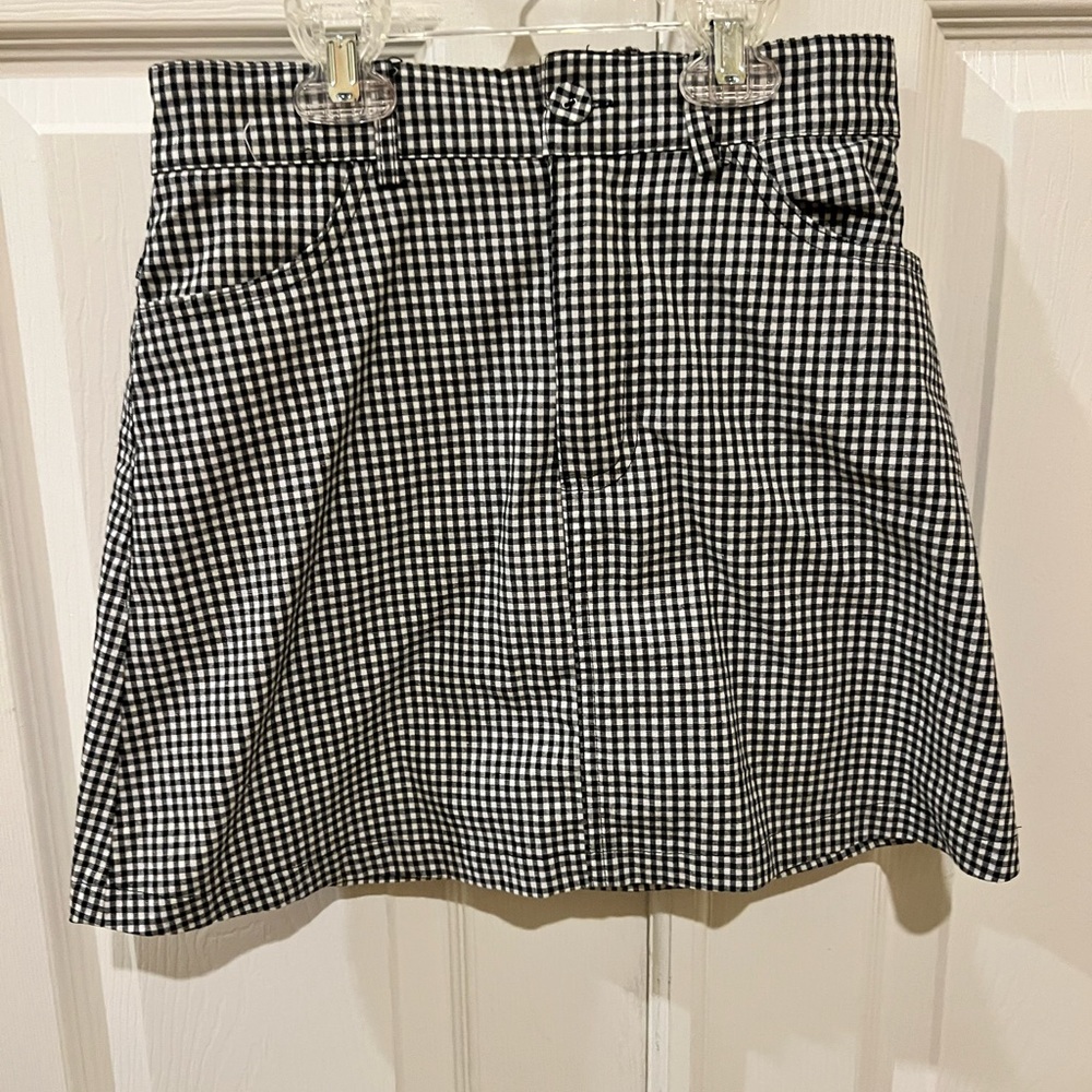 Brandy Melville | Black & White Checkered Skirt